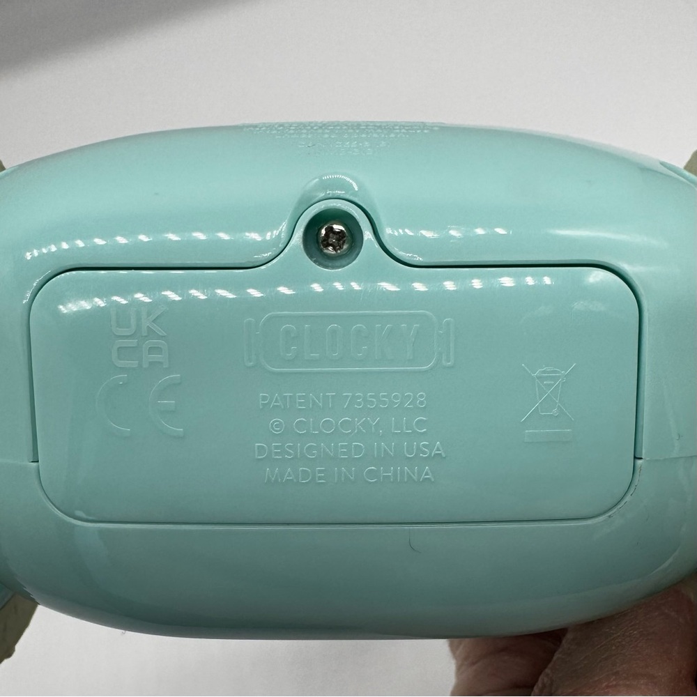 Clocky Alarm Clock on Wheels - Teal - Picture 8 of 8